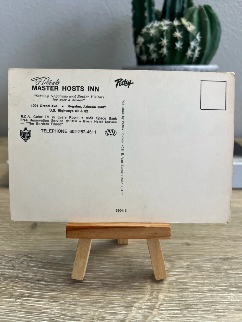Vintage El Dorado Master Hosts Inn Nogales AZ Motel Roadside Postcard Petley